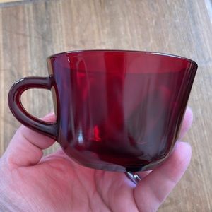 🌎Vintage Anchor Hocking Ruby Red Coffee/Tea/Punch Cup Royal Ruby